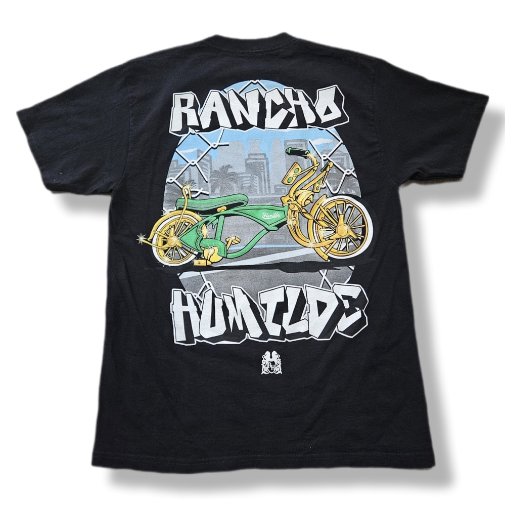 Mens Medium Rancho Humilde City Cruise Black T-Shirt